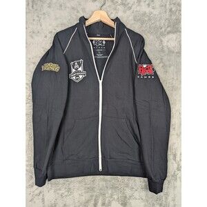 Riot Games World Championship Jacket Men's L Black Full Zip Logo Front Mock Neck